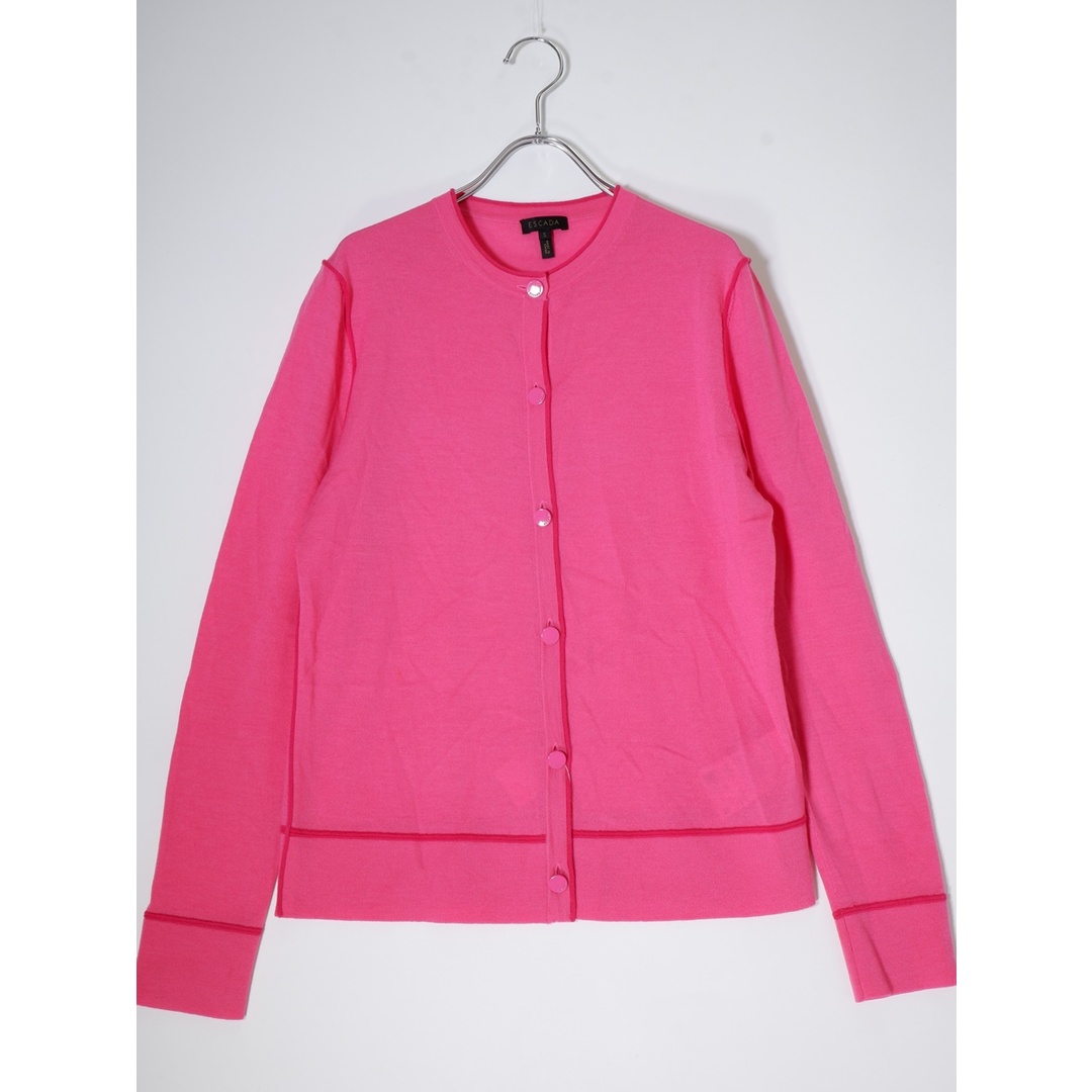 ESCADA - ESCADAエスカーダ クルーネックウールニットカーディガン【S