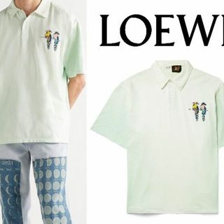 ロエベ(LOEWE)のLOEWE ロエベ ポロシャツ 鳥刺繍 半袖 緑 黄色(Tシャツ/カットソー(半袖/袖なし))