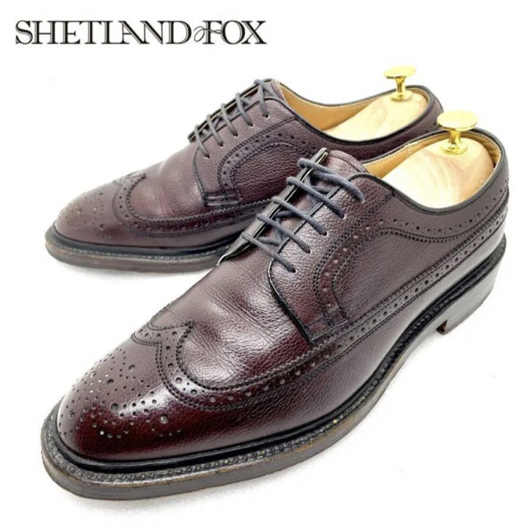 美品 SHETLANDFOX シェットランド フォックス ロングウィングチップ