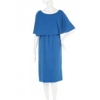 エヌナチュラルビューティーベーシック(N.Natural beauty basic)のケープジョーゼットドレス(ひざ丈ワンピース)