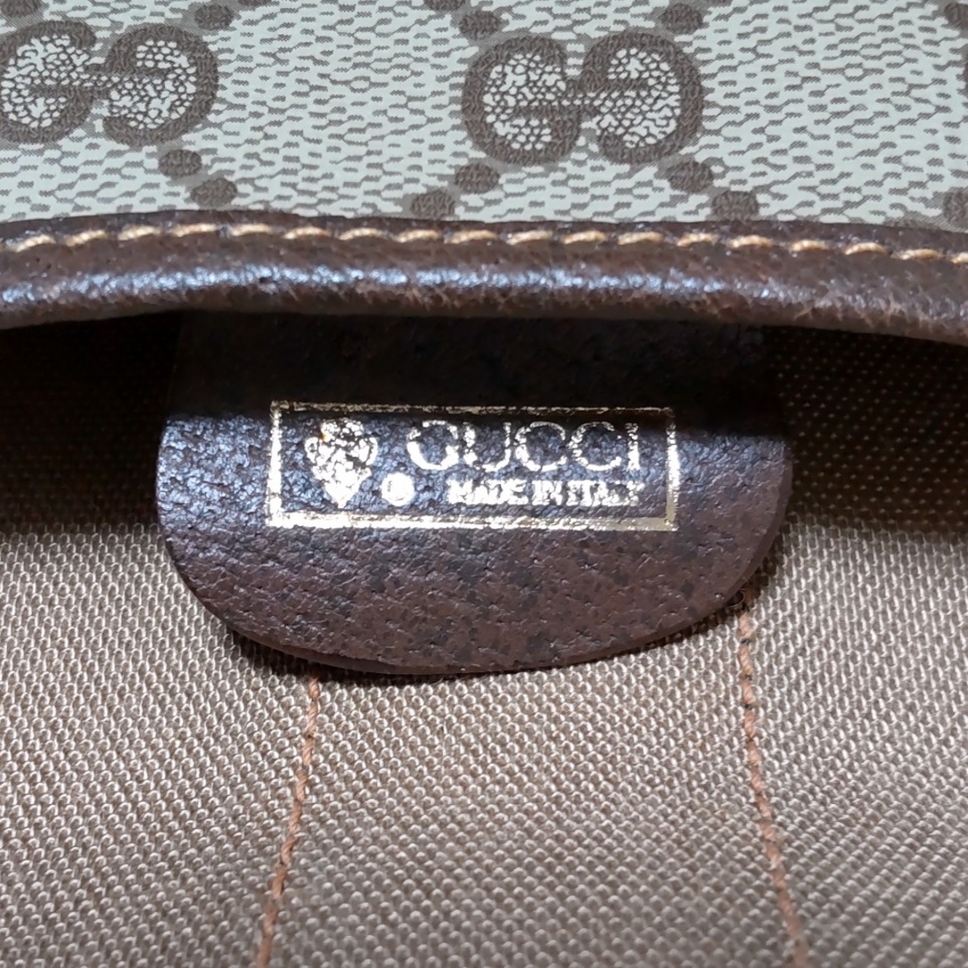 美品】GUCCI オールドグッチ シェリーライン ポーチ GG ブラウン-