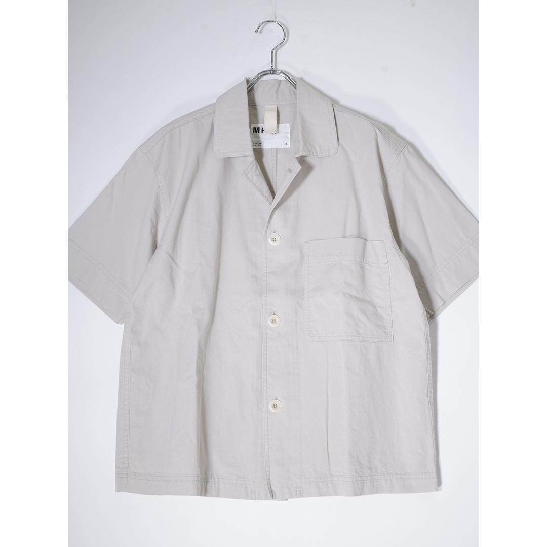 MHL. MARGARET HOWELLマーガレットハウエル 2023SS LIGHT COTTON DRY TWILLコットン半袖シャツ【S】【MSHA72105】