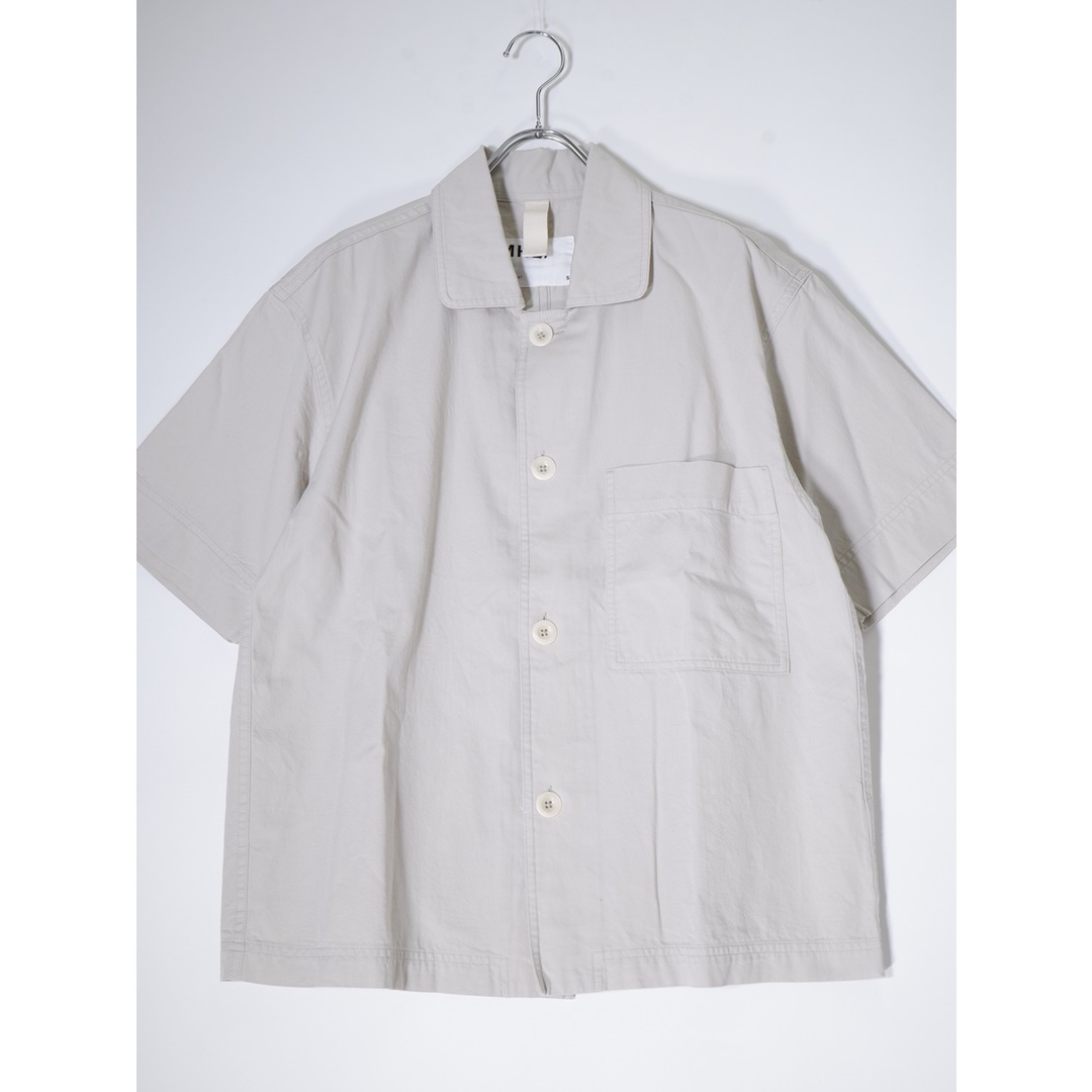 MHL. MARGARET HOWELLマーガレットハウエル 2023SS LIGHT COTTON DRY  TWILLコットン半袖シャツ【S】【MSHA72105】