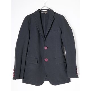 コムデギャルソンオムプリュス(COMME des GARCONS HOMME PLUS)のCOMME des GARCONS HOMME PLUSコムデギャルソンオムプリュス 2013SS 特殊加工ポリ縮絨 2Bテーラードジャケット【XS】【MJKA72094】(その他)