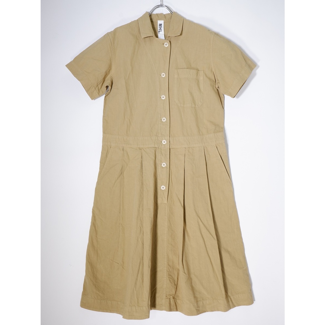 MHL. MARGARET HOWELLマーガレットハウエル DENSE COTTON LINEN ワークドレスワンピース【2】【LOPA72135】