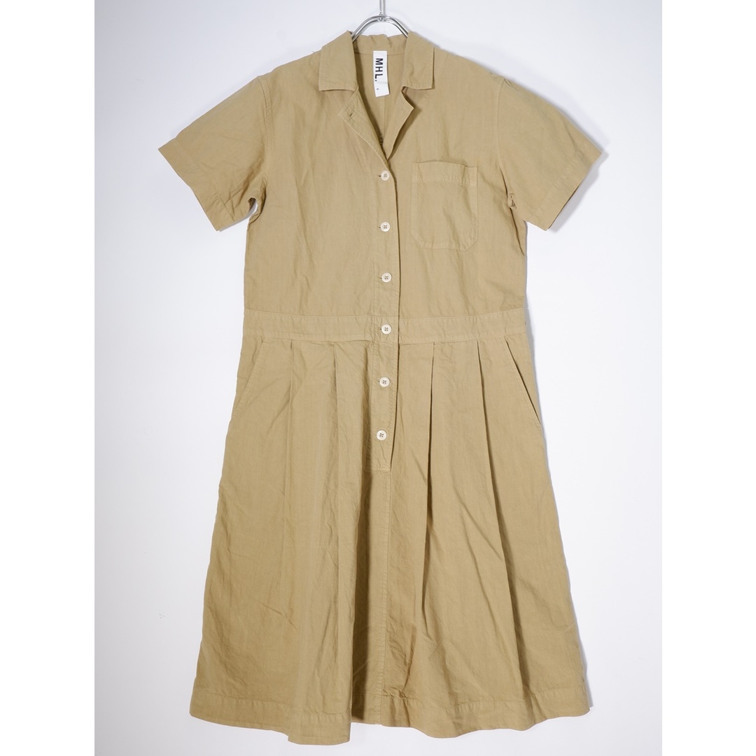 MHL. MARGARET HOWELLマーガレットハウエル DENSE COTTON LINEN ワークドレスワンピース【2】【LOPA72135】