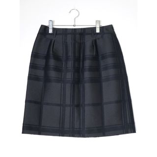 バーバリー(BURBERRY)のBURBERRY LONDONバーバリーロンドン 大きいサイズ ジャガード調シャドーチェックスカート【42】【LSKA72140】(その他)