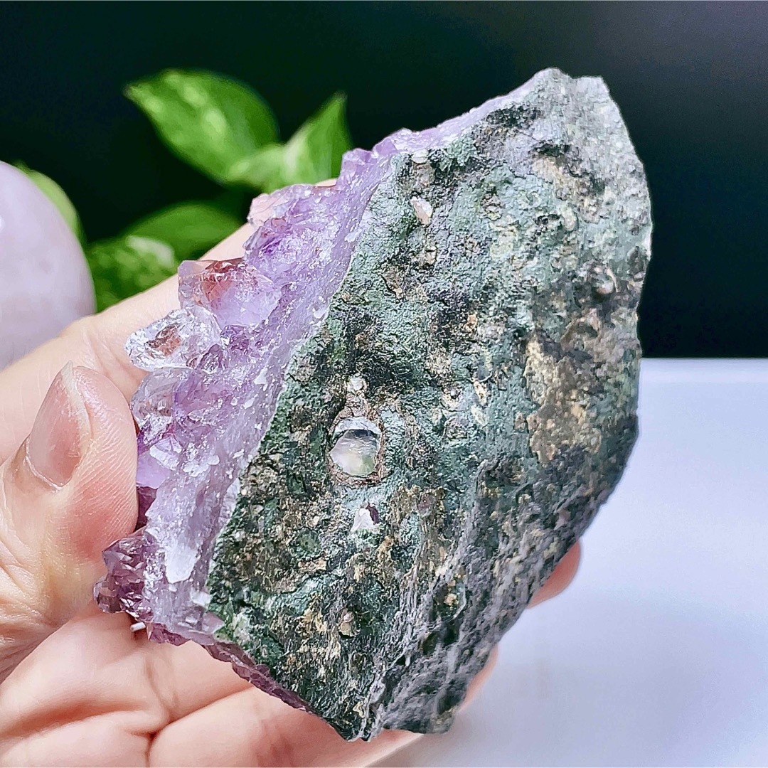 【超美品】 アメジスト　クラスター　原石　紫水晶　天然石　鉱物標本　7 6
