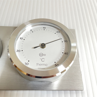 BARIGO - 希少 未使用 バリゴ 時計 置時計 温度計 シルバー 元箱付き