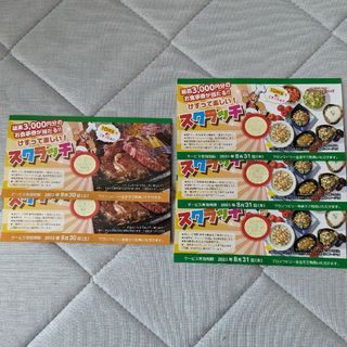 ブロンコビリー　スクラッチ　ジェラート&ドリンクバー無料券 5枚(フード/ドリンク券)