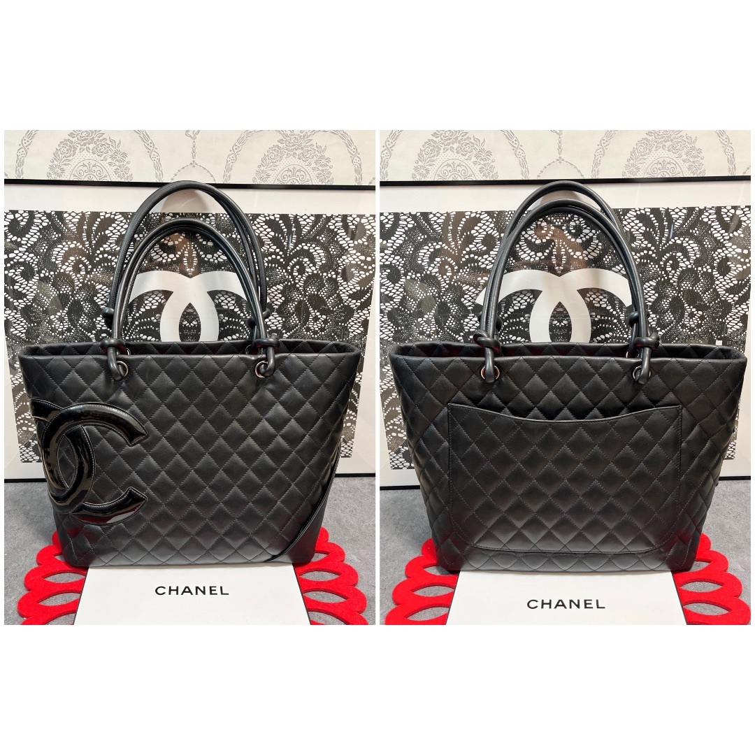 CHANEL(シャネル)の◆◇ 極美品 CHANEL ★ シャネル カンボンライン ラージトート ブラック レディースのバッグ(トートバッグ)の商品写真