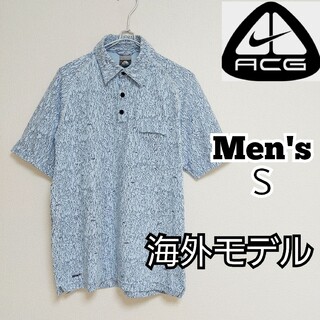 ナイキ(NIKE)の【NIKE ACG】ナイキ 海外モデル半袖ポロシャツ メンズＳ ブルー系(ポロシャツ)
