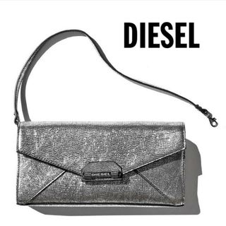 極美品　DIESEL ディーゼル　ショルダーバック　ハンドバック　シルバー