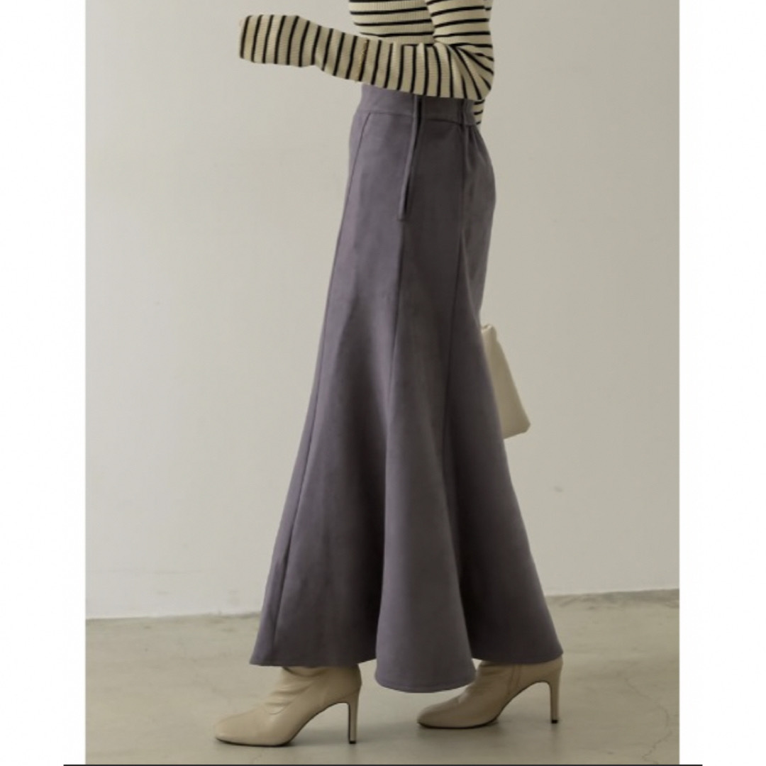 Re:EDIT(リエディ)のリエディー　スエード　マーメイド　スカート　パープル　トールサイズ レディースのスカート(ロングスカート)の商品写真