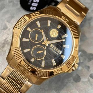 VERSACE - 【新品箱付き】ヴェルサーチ メンズ腕時計 ゴールド