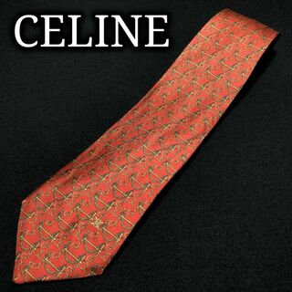 セリーヌ(celine)のセリーヌ ロゴ金具 レッド ネクタイ A107-B15(ネクタイ)