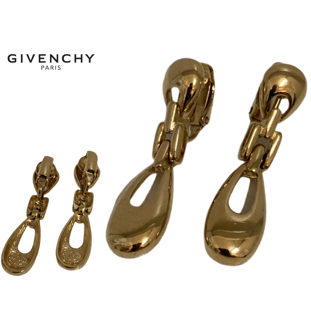 GIVENCHY PARIS VINTAGE 1980s デザイン イヤリング-