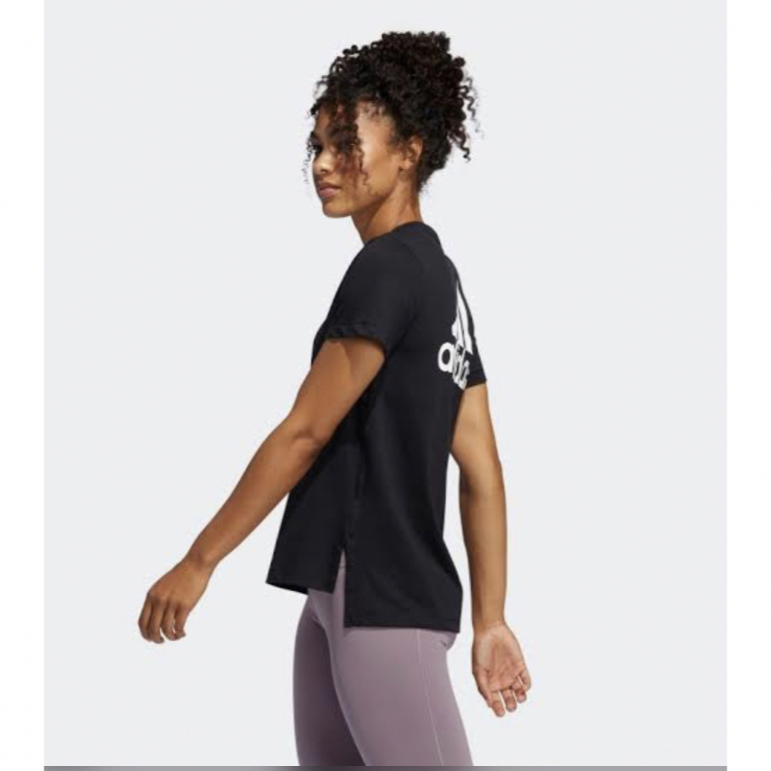 adidas(アディダス)のadidas バックロゴプリントTシャツ　GO TO TEE レディースのトップス(Tシャツ(半袖/袖なし))の商品写真