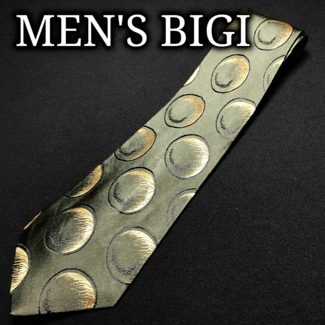 MEN'S BIGI(メンズビギ)のメンズビギ リング グリーン ネクタイ A107-C04 メンズのファッション小物(ネクタイ)の商品写真
