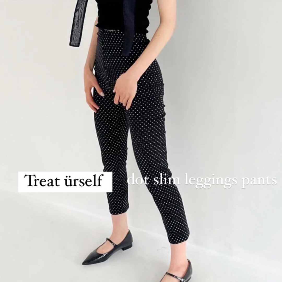 Treat ürself dot slim leggings pants レディースのレッグウェア(レギンス/スパッツ)の商品写真