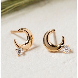 BLOOM - BLOOM♡K10イエローゴールド キュービックジルコニア 月