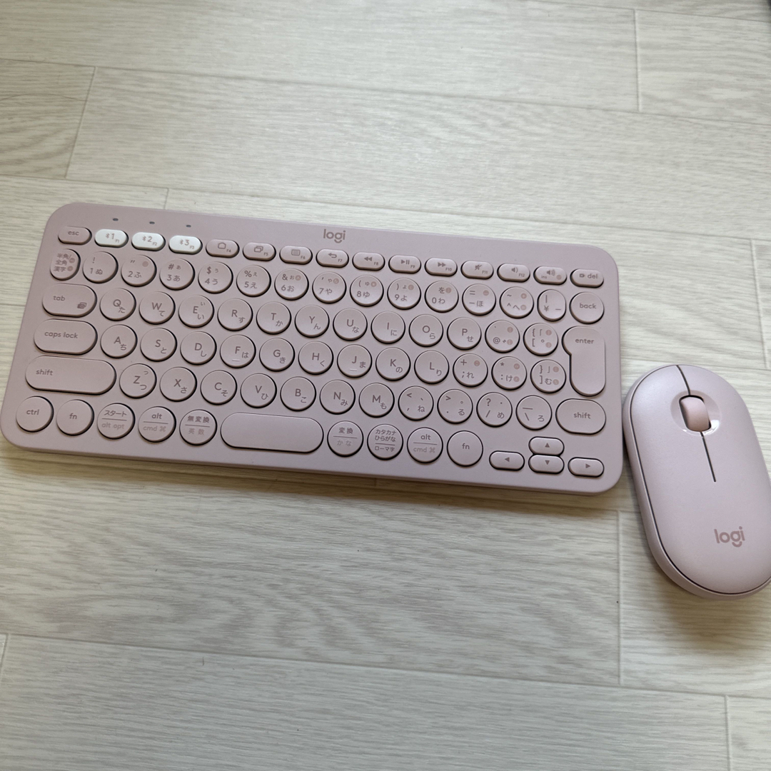 Logicool ワイヤレスキーボード マウス ピンク 2点