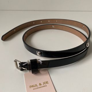 ポール&ジョーシスター(PAUL & JOE SISTER)のポール&ジョーアクセソワ ベルト ネコ型スタッズ ブラック 細ベルト(ベルト)