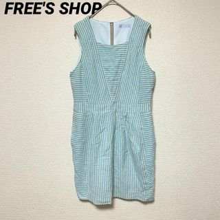 フリーズショップ(FREE'S SHOP)のf60 FREE'S SHOP ノースリーブミニワンピース ボーダー ストラップ(ミニワンピース)