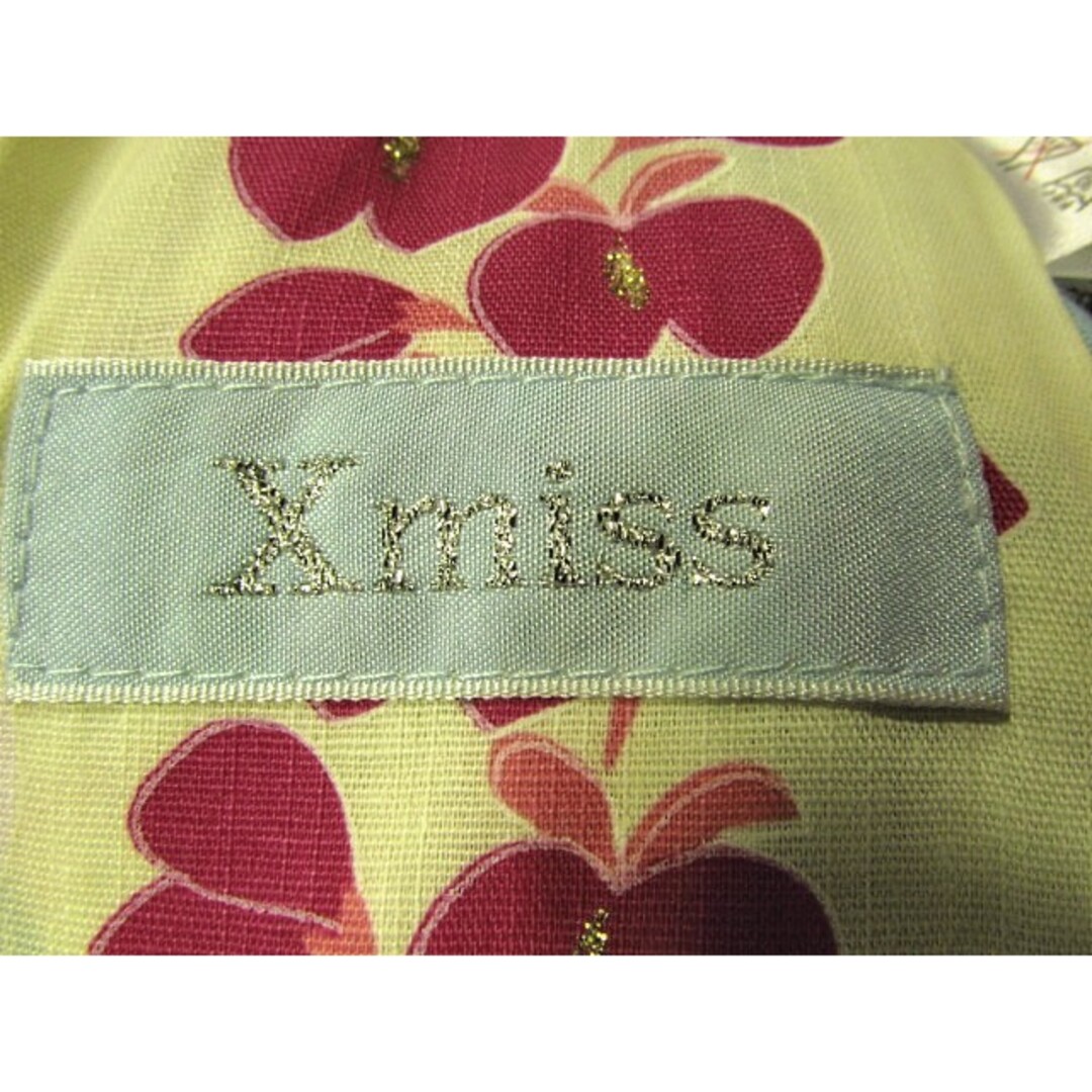 単品⭐Xmissブランド浴衣⭐薄クリーム⭐八重桜モチーフ⭐金ラメ⭐ナデシコ鹿の子
