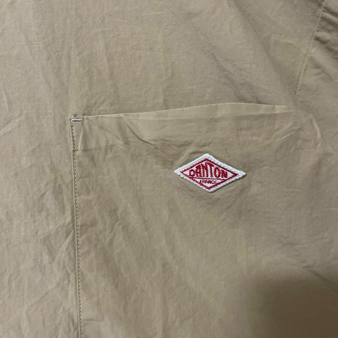 DANTON 半袖シャツ コットンポプリン ワッペンロゴ ワークシャツ 定番