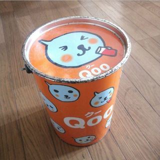 Qoo　クー　空缶　持ち手付き　レトロ(キャラクターグッズ)