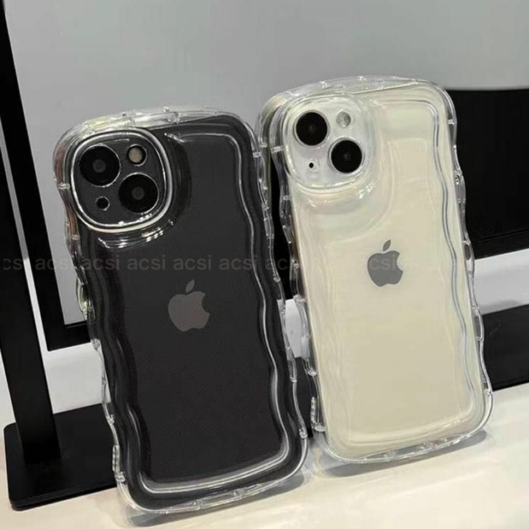 iPhone11Pro クリア ケース 透明 ぷくぷく プリ アクスタ ウェーブ スマホ/家電/カメラのスマホアクセサリー(iPhoneケース)の商品写真