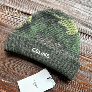 セリーヌ(celine)のCELINE(セリーヌ) 2AH28432U CELINE カムフラージュ ニット帽 ウール Camouflage(ニット帽/ビーニー)