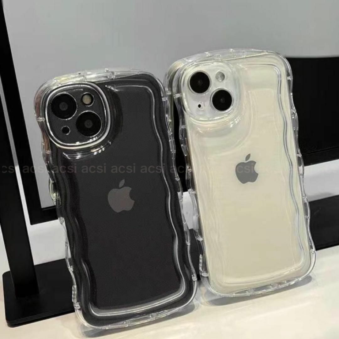iPhone14ProMax 　クリア　ケース 透明 ぷくぷく プリ アクスタ スマホ/家電/カメラのスマホアクセサリー(iPhoneケース)の商品写真