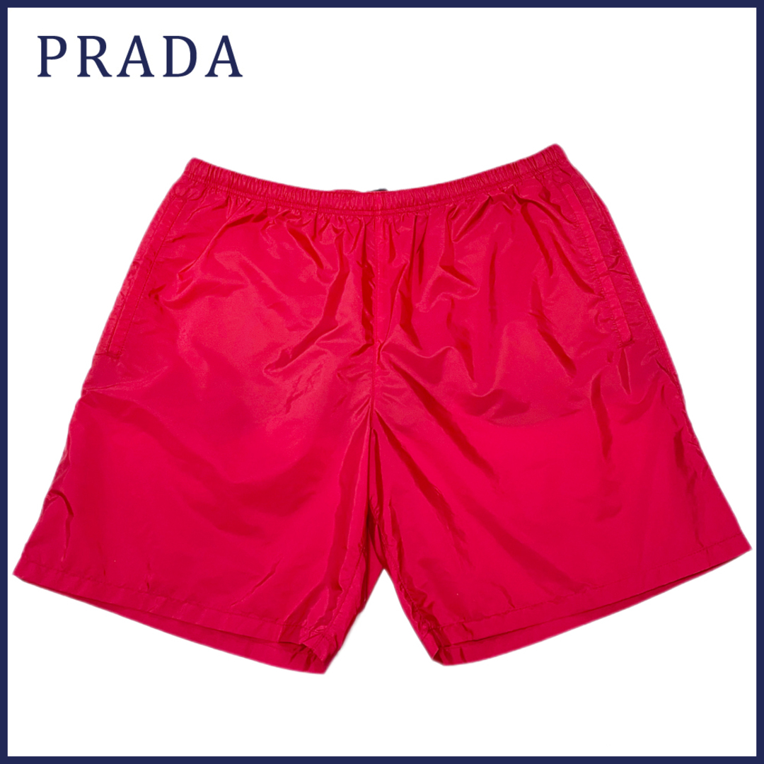 PRADA(プラダ)の新品プラダPRADAメンズ　ナイロン水着（スイムウェア）　赤＃50 メンズの水着/浴衣(水着)の商品写真