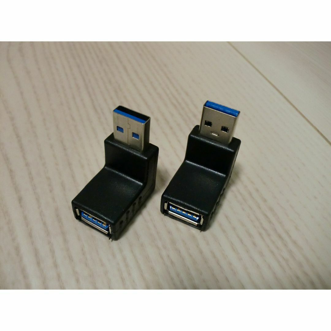 【値下げ】USB 3.0 L型 変換アダプタ（上向き/下向き セット） インテリア/住まい/日用品のオフィス用品(OA機器)の商品写真