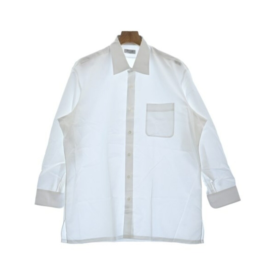 charvet シャルベ ドレスシャツ -(XXL位) 白 【古着】【中古】の charvet シャルベ ドレスシャツ -(XXL位) 白 【古着】【中古】の