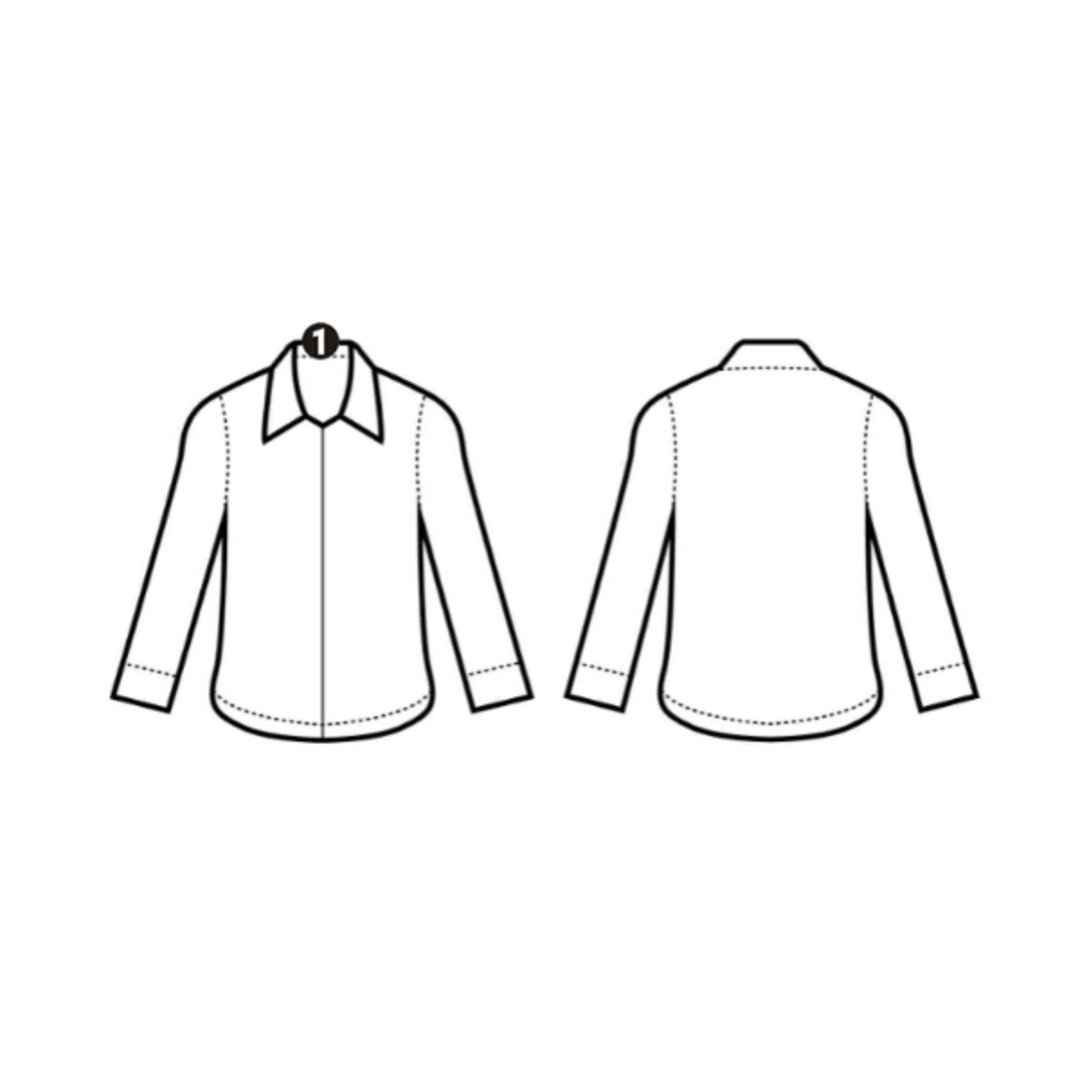 Bevilacqua カジュアルシャツ S 水色xグレー(ストライプ) 【古着】【中古】 メンズのトップス(シャツ)の商品写真