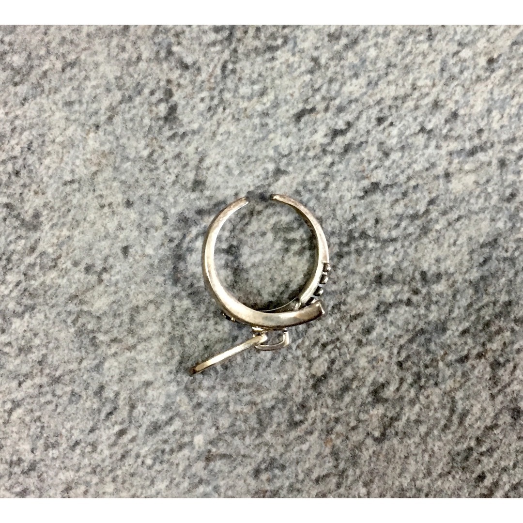 【美品】ジップデザインリング 古着ビンテージ韓国モードストリートシルバー925 メンズのアクセサリー(リング(指輪))の商品写真