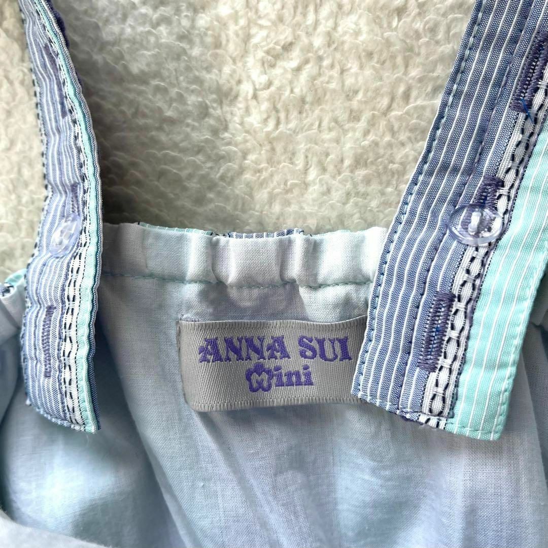 ANNA SUI mini(アナスイミニ)の美品 アナスイミニ ロングワンピース ストライプ サイズXL 160cm キッズ/ベビー/マタニティのキッズ服女の子用(90cm~)(ワンピース)の商品写真