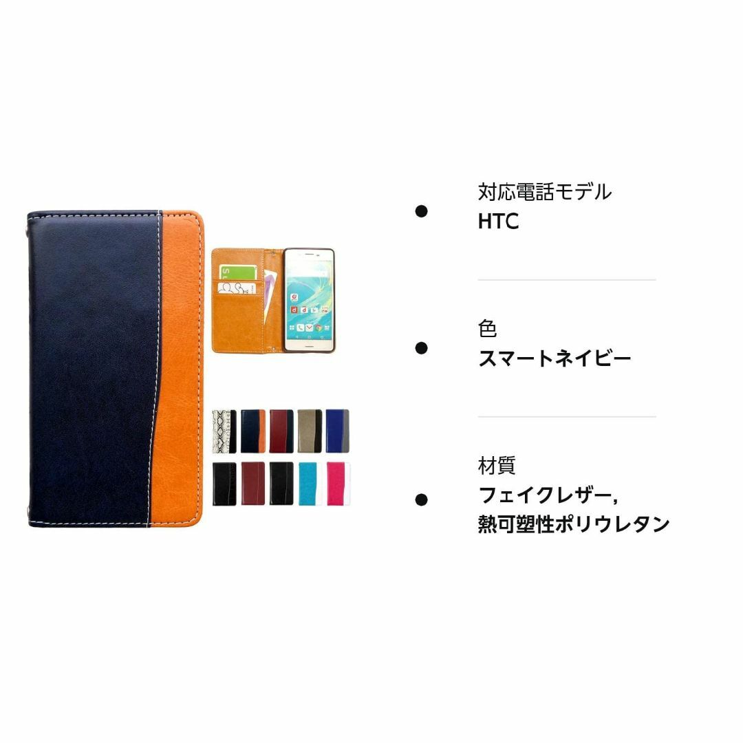 【色:スマートネイビー_サイズ:HTC U12+】HTC U11 HTV33 ケ スマホ/家電/カメラのスマホアクセサリー(その他)の商品写真