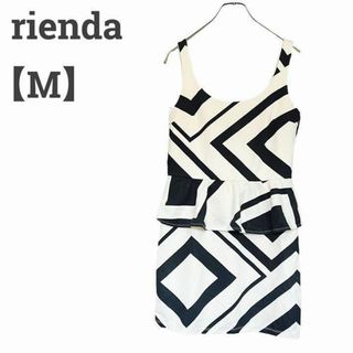 リエンダ(rienda)のリエンダ レディース【M】ワンピース♡コットン混 ドレス♡エレガント 二次会♡白(ひざ丈ワンピース)