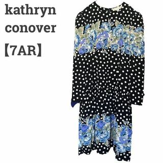 kathryn conover レディース【F】ワンピース♡個性的 水玉♡黒(ロングワンピース/マキシワンピース)