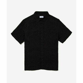 サタデーズニューヨークシティ(Saturdays NYC)の【ブラック（01）】Bruce Leopard Jacquard Short Sleeve Shirt(シャツ)