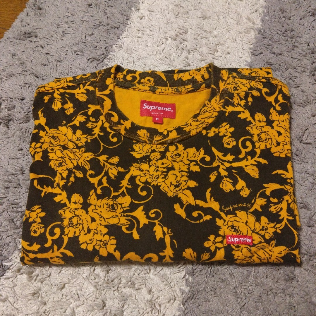 Supreme Small Box Tee Black Floral 　美品