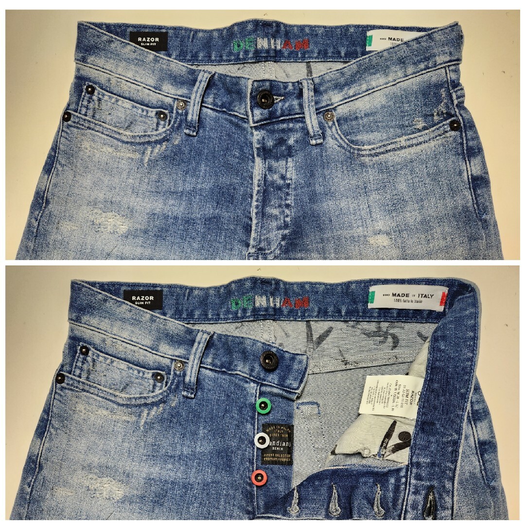 DENHAM - 【美品】DENHAM RAZOR MADE IN ITALY DENIM W28の通販 DENHAM - 【美品】DENHAM RAZOR MADE IN ITALY DENIM W28の通販