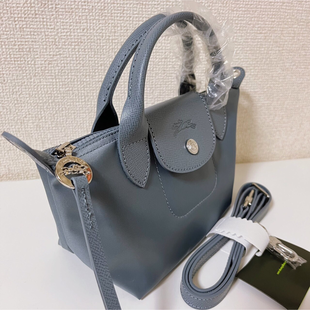 LONGCHAMP(ロンシャン)の【新品】LONGCHAMP プリアージュ・ネオXS  ブルーグレー色3WAY レディースのバッグ(ショルダーバッグ)の商品写真