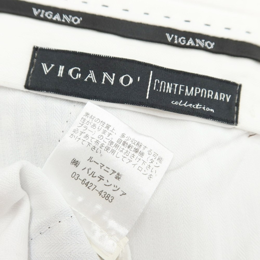 ヴィガーノ VIGANO ウール チェック カジュアルスラックス パンツ ブラウンxベージュ【サイズ46】【メンズ】