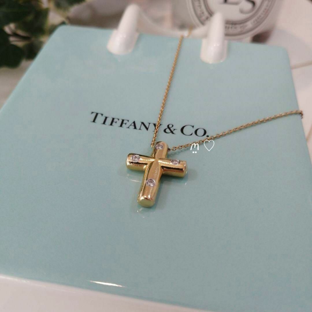 Tiffany ティファニー ドッツ クロス 4P ダイヤモンド ネックレス