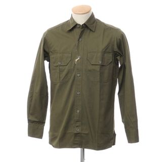 【新品】ジャンネット giannetto WASH DIVISION ツイルコットン ワークシャツ カーキベージュ【サイズS】【メンズ】